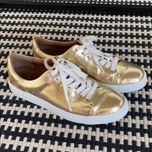 FRYE gold sneakers